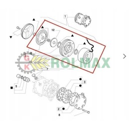 Air conditioning clutch new holland case 82025343