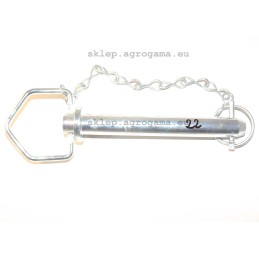Pin pin of the hitch with eye 22 mm x 157 mm