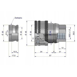M22 quick connect brake cylinder socket