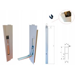 H400 aluminum side vertical lock, plz handles