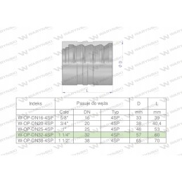 Sleeve for 4 braided hoses DN32 4SP