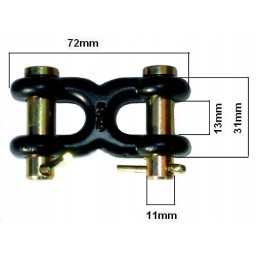 Fork head double shackle 10mm 3000kg