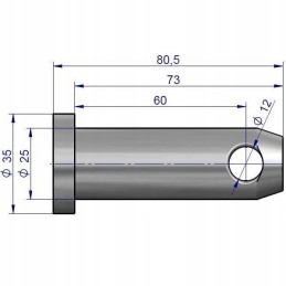 Lower link pin mf3 1671168m1