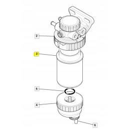 Fuel filter jcb backhoe loader 3cx 4cx cva