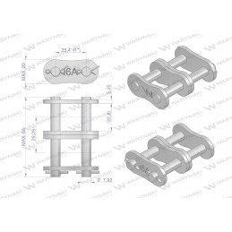 Reinforced chain lock z16a 2 ansi a 80 wary