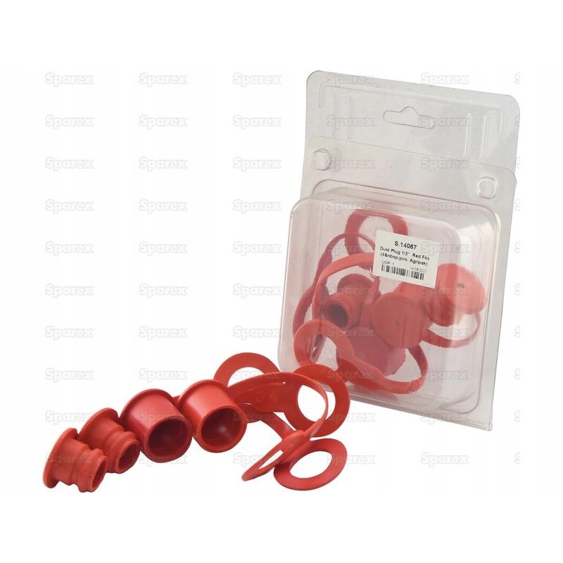 Sparex red PVC cap fits 1 2 4 pcs