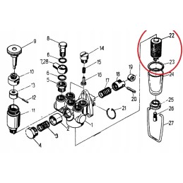 Settlement insert for the feed pump c 330 c 360