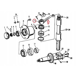 You steering kingpin arm c 330