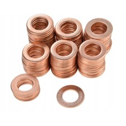 Copper washer fi8x14, pack of 100 pcs c360 c330