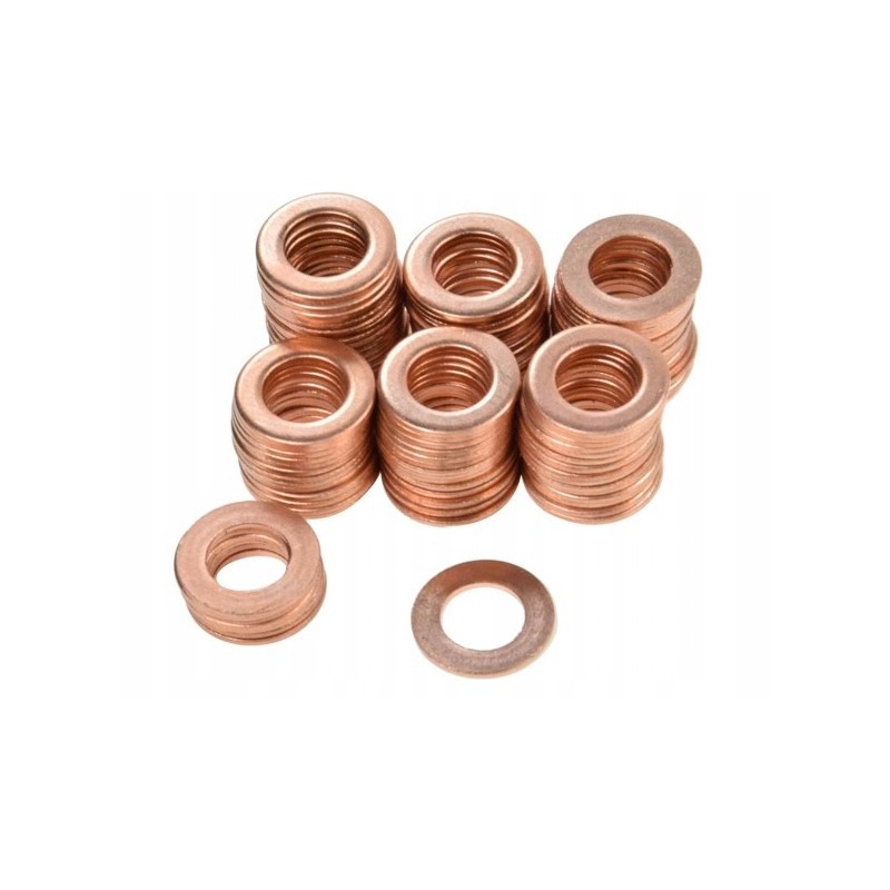 Copper washer fi8x14, pack of 100 pcs c360 c330