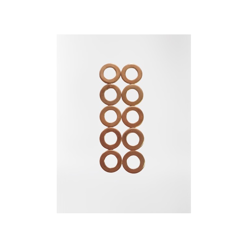Copper gasket washer 8x14mm 10 pcs