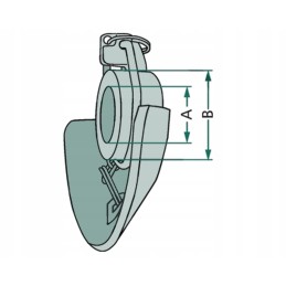 Ball collar 28x47 with chain and cotter pin