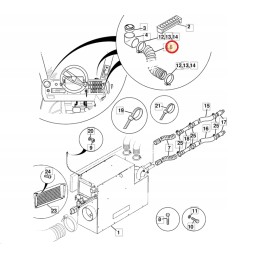 Intake pipe jcb mini 8030 8035 8025 647 04501