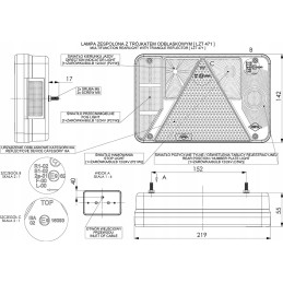 Agro trailer trailer rear lamp 12 24v le