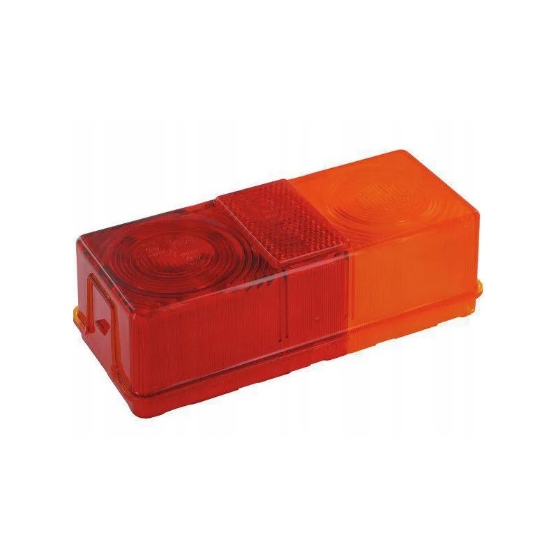 Orange red rectangular lamp shade