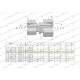 Metric hydraulic connector aa m18x1 5 12l xm