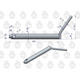 Lower hitch frame pin c 330 c 360 ursus
