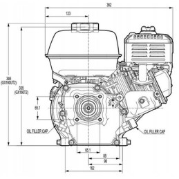 Honda gx160h2sx3oh internal combustion engine