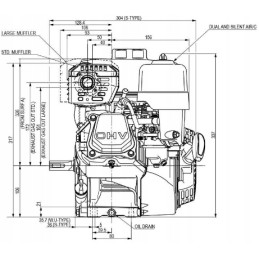 Honda gx160h2sx3oh internal combustion engine