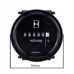 Analog engine hour counter for tractor machines