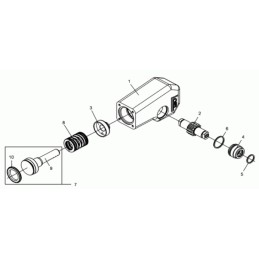 Wacker dpu control head shaft 0069726