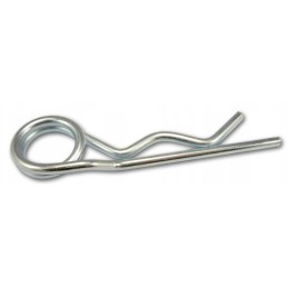 Plug, cotter pin, double spring clasp, 3mm