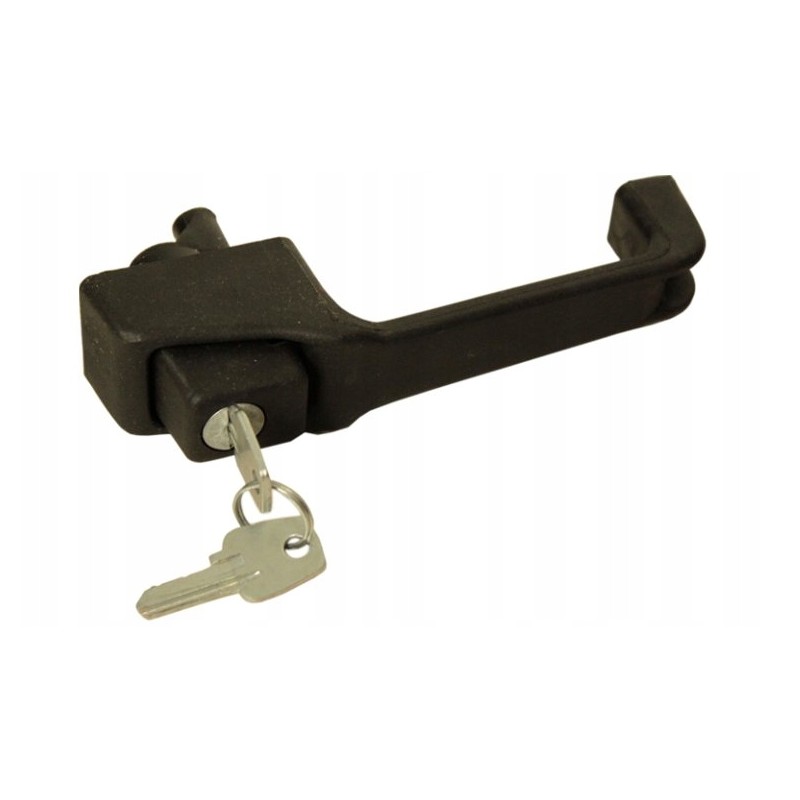 Plastic door handle with key, left, Mtz Pronar 80