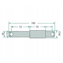 Step lower connector pin 190mm diameter 28