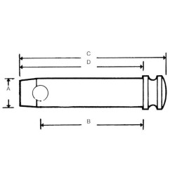 Straight pin 25 4 x 95 mm