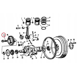 Crankshaft gear for the Ursus C 330 engine