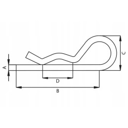 Cl6elkr straight spring cotter pin 113 x 6mm
