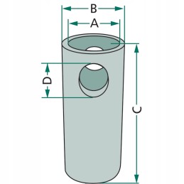 Reducing sleeve, category 1-2, for tractor suspension