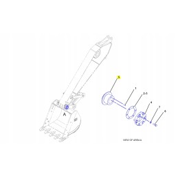 Cat excavator bucket mounting flange