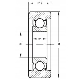 Bearing cbk 468 2rs pbf flt krasnik 30x84x27 3