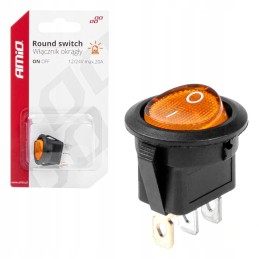 Round switch with yellow backlight