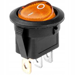 Round switch with yellow backlight