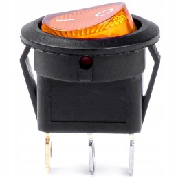 Round switch with yellow backlight