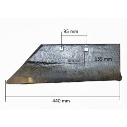 Plowshare 2 holes, hammered blade LPW 1025