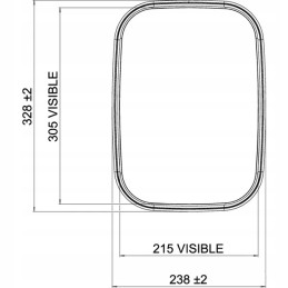 Outside mirror with control 330x240x115