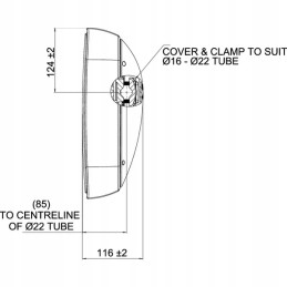 Outside mirror with control 330x240x115