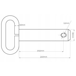 Pin with handle 38x192mm kramp z538189kr