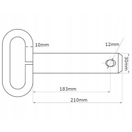 Pin with handle 30x183mm kramp z530182kr