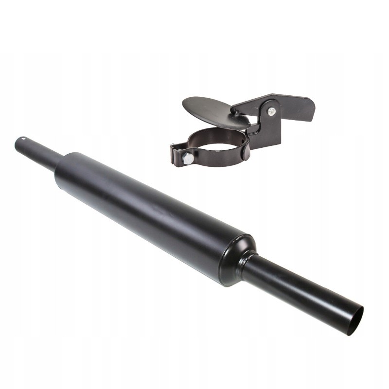 Enamelled muffler, round, long, Ursus C 360, flap