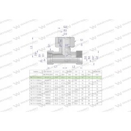 Symmetrical metric hydraulic tee bab m1