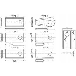 Blade for rotary mower 100x48x4, hole 21mm