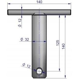 Field hitch fork pin c 360