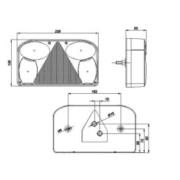 Rear lamp of the tow truck, trailer, right