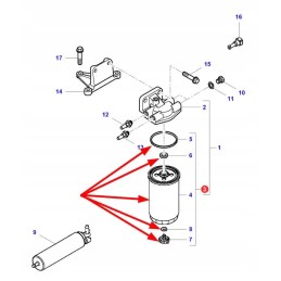 3638510m2 can fuel filter with water separator