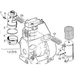 Hatz e673 e573 filter gasket set 01284600