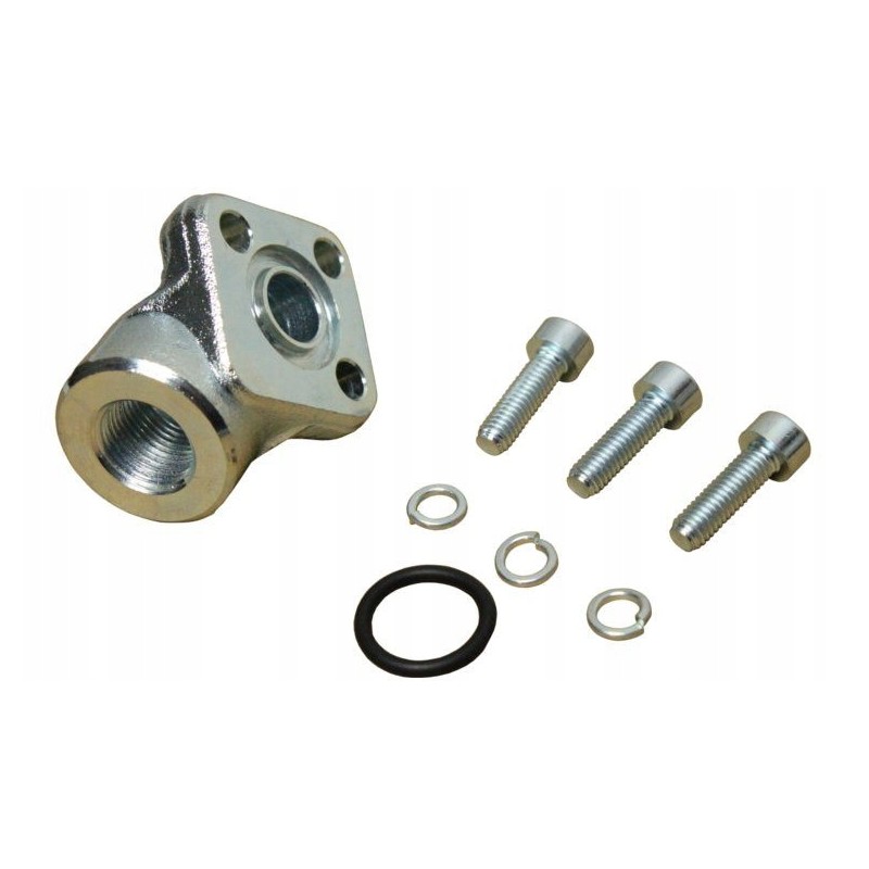 Hydraulic pump connection 90 degrees, 3 holes